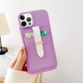 thumbnail image 2 of Compatible with iPhone 14 Pro Max Wallet Case with Card Holder PU Leather Credit Card Holder Slot Cover for Girls Women Girly Soft Bumper Protector Shockproof Phone Cover Purple, 2 of 8