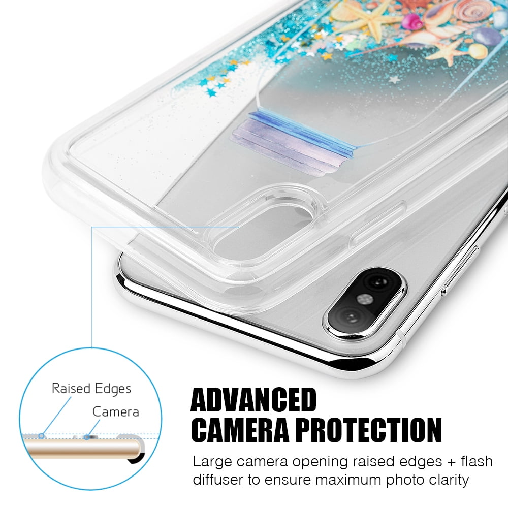 Beautiful Liquid Glitter Waterfall Cellphone Case for iPhone Xs , iPhone X
