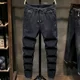 thumbnail image 2 of Pantalones cargo para hombre, ajustados, elásticos, rectos, negros, largos, holgados, de algodón y licra, talla grande, a la moda, nuevos, de alta calidad, estilo emo, 2 of 4