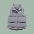 thumbnail image 5 of Kaemgyyd Corduroy Vest for Toddler Baby Boys Girls Fall Winter Warm Coat Unisex Sleeveless Zipper Button down Jackets 3-10 Years, 5 of 5