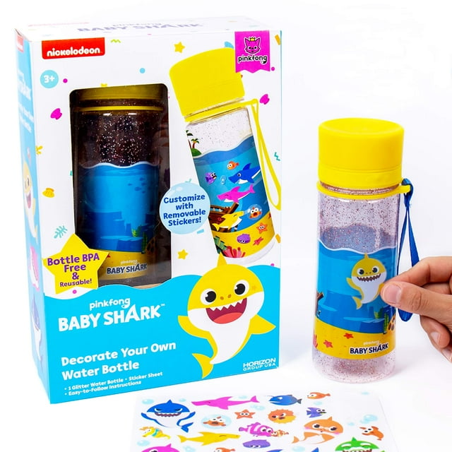 Botella de Agua Horizon Group USA Baby Shark con Pegatinas