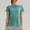 Dark Green, variant on Womens Open Back Yoga Tops Summer Short Sleeve Workout Shirts Breathable Hollow Out Gym Clothes Athletic Performance Activewear Outfits
