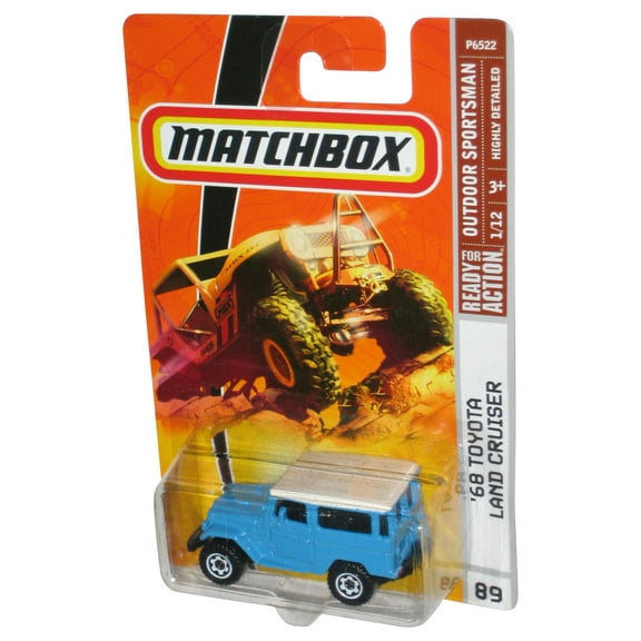 Matchbox Outdoor Sportsman 1/12 (2008) Blue '68 Toyota Land Cruiser Car #89