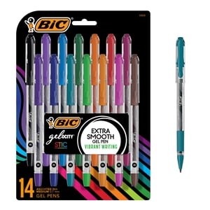 Bic Gel-ocity Stic Gel Pens, Assorted, 14-Pack