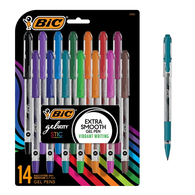 Bic Gel-ocity Stic Gel Pens, Assorted, 14-Pack photo 1