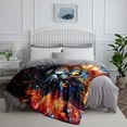 thumbnail image 4 of Blanket ，Exotic Colorful Cat Print Blanket，Fluffy Throw Blankets For Teen Girls, 4 of 4