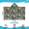 thumbnail image 2 of Multicolor Bigfoot and Text Pattern Hooded Bath Towel，50"x30" for Ages 3 To 12 Kids, Quick Dry Lightweight Soft Microfiber Hood Beach Towel Cover Up for Kids, 2 of 7