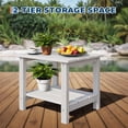 thumbnail image 5 of EastVita Outdoor Side Table 18 X 15 Inch Hdpe 2-Tier Patio Side Tables For Outside For Patio Pool Deck Indoor Backyard White, 5 of 6