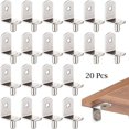 thumbnail image 1 of 20 soportes para estantes con clavijas en L para armarios, armarios, soportes metálicos, pasadores de empuje para vitrinas de madera, 1 of 6