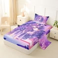 thumbnail image 2 of Erosebridal Cute Unicorn Girls Twin Sheet Sets,Purple Cartoon Unicorn Bedding For Kids 3pcs, 2 of 6