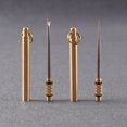 thumbnail image 4 of EeaseMX 2 palillos de dientes portátiles de titanio para oídos, resistentes al agua, herramienta de limpieza de oídos con barril de latón para cenas en casa, dorados., 4 of 7