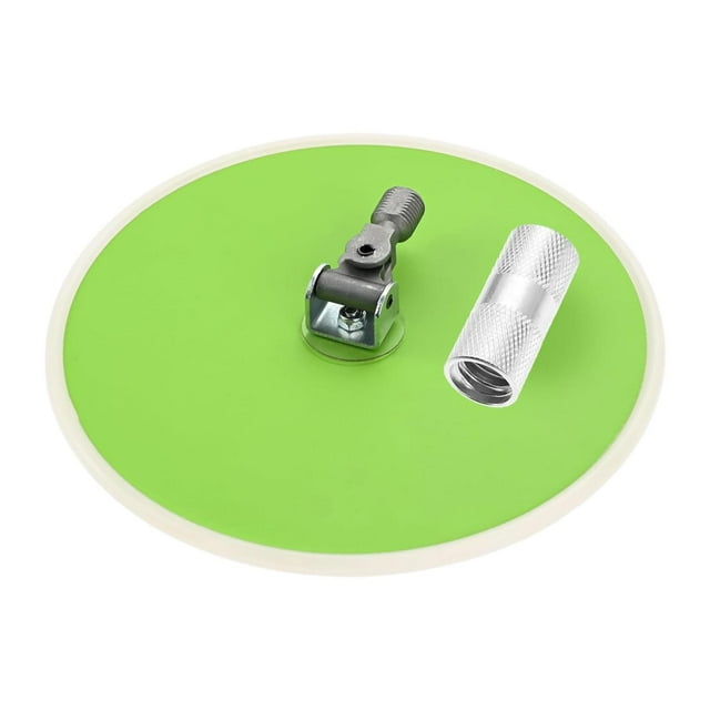 Cabezal de lijadora de poste para paneles de yeso de 9 pulgadas, cabezal de lijado de aleación de aluminio giratorio de 360 grados Verde