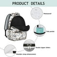 thumbnail image 4 of Bulldog Dog and Footprints Backpack for School,Cute School Bag,Schoolbag with Adjustable Shoulder Straps & Padded Back,15.3"x11"x7.1".﻿, 4 of 6