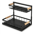thumbnail image 1 of ®Under Sink Organizer Pull Out Cabinet Storage Shelf, 2-Tier Metal Sliding Drawer Rack, Rustproof Multi-Functional Space Saver for Kitchen & Bathroom (Black, 1-Pack)★★★★★, 1 of 1