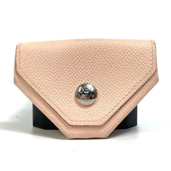 Pre-Owned HERMES Levain Quatre Coin Purse, Epson, Women's, Rose Eglantine, Pink