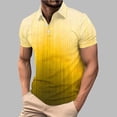 thumbnail image 2 of IhhxPro Men's Short Sleeve Button Detail Collared Shirt Gradient Print Stretchable Top for Men Fashion Casual S-4XL, 2 of 6