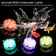thumbnail image 3 of 4pcs RGB LED Underwater Lights Swimming Pool Light Pond Light IP68 with Remote Control 16 Colors for Vase Fish Tank Wedding Party Decor, 3 of 7