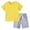 Z2-Yellow-kids sports outfits, variant on MKOSPLRT 18M-12Y Summer Outfits for Kids Short Sleeve Tee Shirts Elastic Waist Jogger Shorts Solid Casual Running Sets 2 Piece