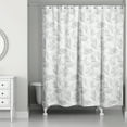 thumbnail image 2 of Creative Products Light Gray Watercolor Leaves 71x74 Shower Curtain, 2 of 2