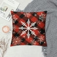 thumbnail image 2 of Heduofu Christmas Throw Pillow Covers - Black Red Plaid Farmhouse Decorative Pillow Covers Snowflake Xmas Pillow Cushion Case for Sofa Couch White, 2 of 5