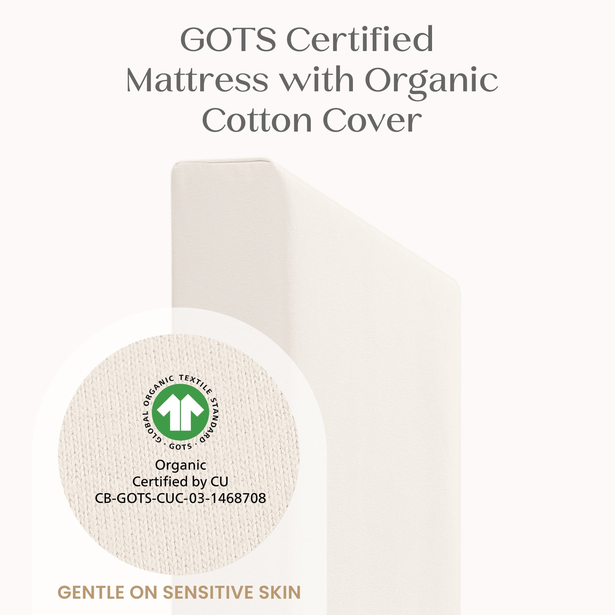 Delta Children CleanEarth Certified Organic Crib and Toddler Mattress – GOTS Certified, Non-Toxic Breathable Baby Mattress - Regulates Temperature, 10-Year Warranty
