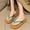 A_ Green, variant on Women's Basic Round Toe Thong Beach Slides, Non Slip Comfort Casual Slippers for Vacation Travel Beige 36