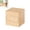 Beige-Green Light, variant on 2.36" Mini Wooden Cube Digital Alarm Clock, Voice Control LED Display with Time/Date/Temp for Bedroom