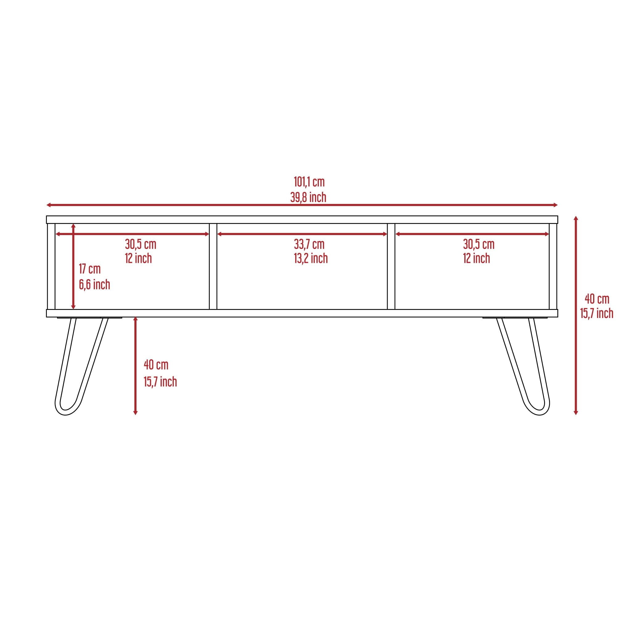 Boahaus Nápoles Coffee Table (Espresso)