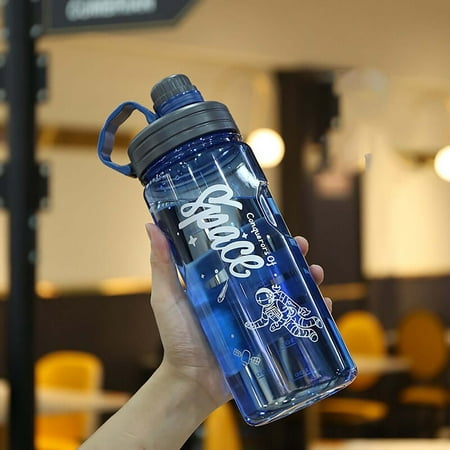 

bvgfsahne Student Plastic Water Cup Male Outdoor Fitness Large Capacity Sports Kettle Construction Large Space Pot Star Cup