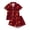 Red, variant on JIAYUE Women's Pajamas Halloween Pattern Printed With Notched Collar Short Sleeve Tops And Shorts For Home Loose Wear Cozy For Lightweight And Breathable Comfort Sleepwear