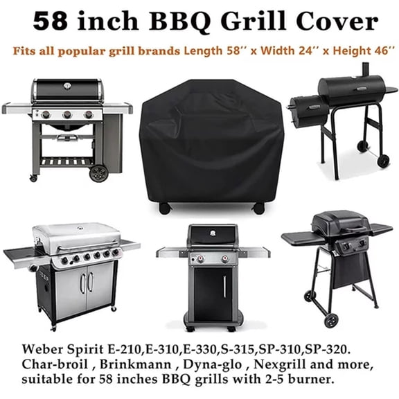 Premium Grill Cover for Outdoor Grill, BBQ Grill Cover, Rip-Proof, Waterproof, Top Heavy-Duty Large Grill Covers for Outside, Barbecue Cover & Gas Grill Covers
