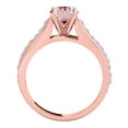 thumbnail image 2 of Mauli Jewels Rings for Women 1 Carat Diamond And Moragnite Ring Prong-Setting 14k Rose Gold, 2 of 6