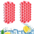 thumbnail image 1 of Bandejas para cubitos de hielo, moldes flexibles para cubitos de hielo con tapa, para bebidas frías, whisky y cócteles, 1 of 5