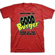 Mens Nickelodeon Good Burger Shirt - Retro Nick Good Burger tee - Classic Nick Graphic T-Shirt (Red, Large)