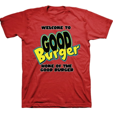Mens Nickelodeon Good Burger Shirt - Retro Nick Good Burger tee - Classic Nick Graphic T-Shirt (Red, Large)