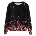 thumbnail image 4 of HNMKIU Women's Casual Round Neck Pullover Sweatshirt Long Sleeve Valentine's Day Themed Top Comfortable Soft Loungewear G,L, 4 of 4