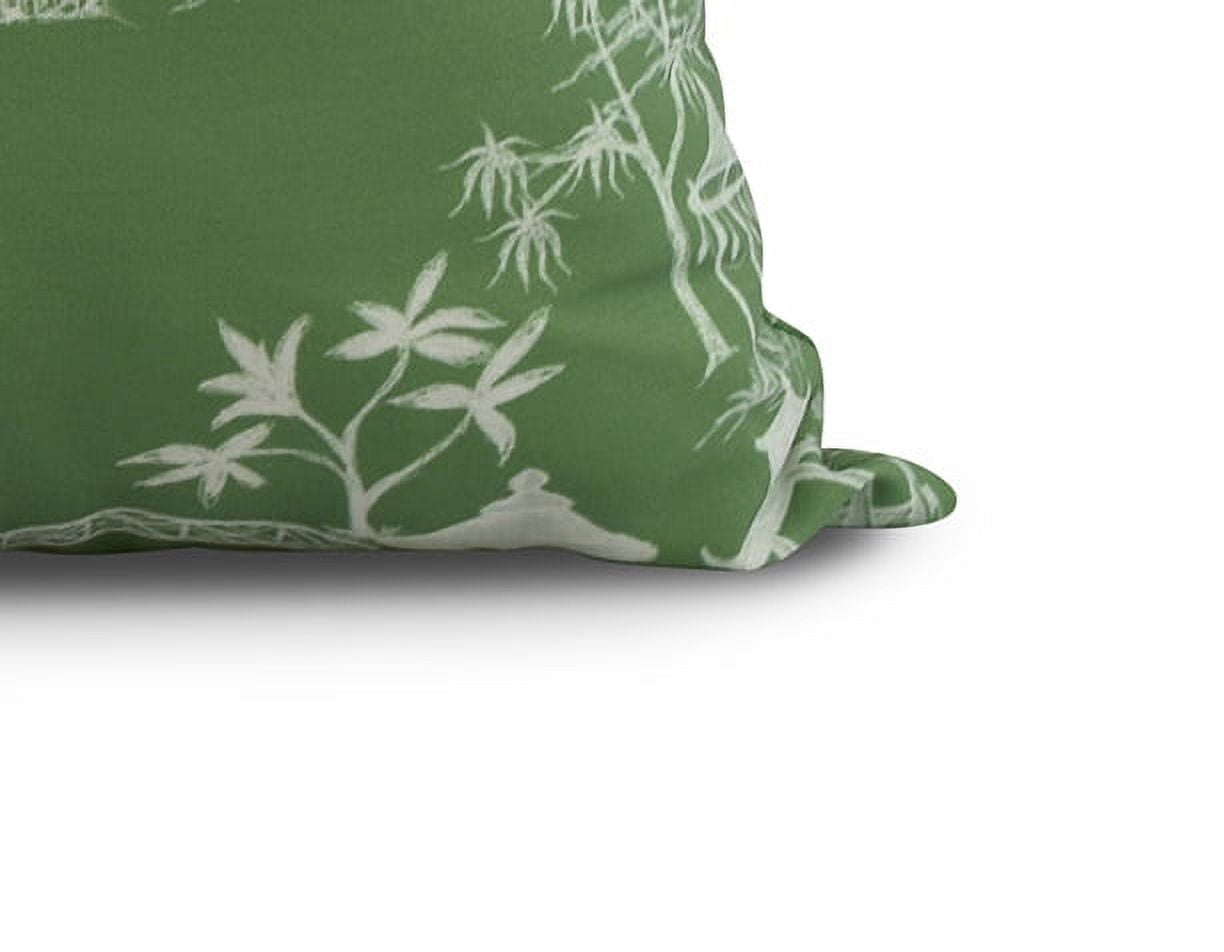 18 x 18 inch, Chinapezka Floral Print Pillow, Green