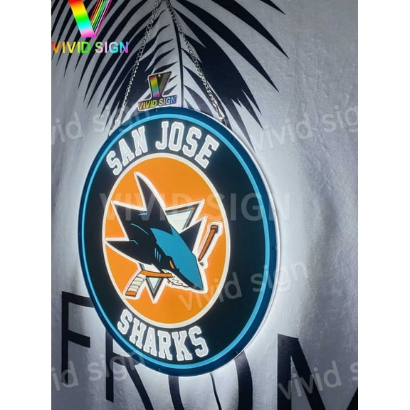 Queen Sense 16" For San Joses Sports Team Sharks 3D LED Sign Light Vivid Printing Tech Design Beer Bar Pub Decor Lamp 116SJSLV5LED3D