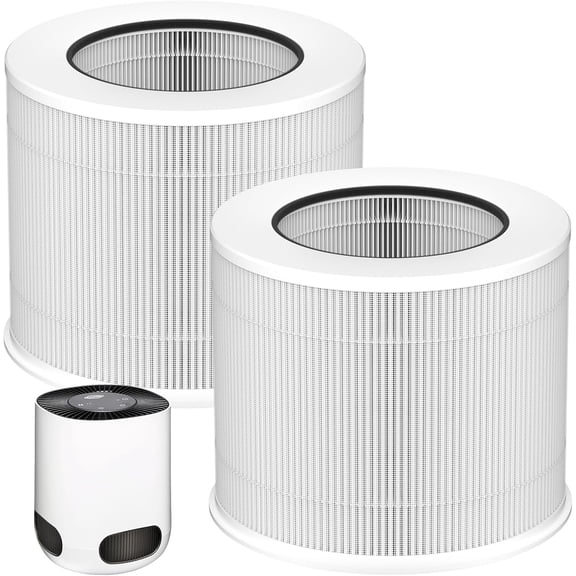 2 Pack 12020 Filter Replacement Compatible with Clorox Air Purifiers Fit for Clorox Tabletop Air Purifier Model 11020 & 11021 True HEPA Filter, Small Rooms Up to 200 Sq. Ft. Capacity