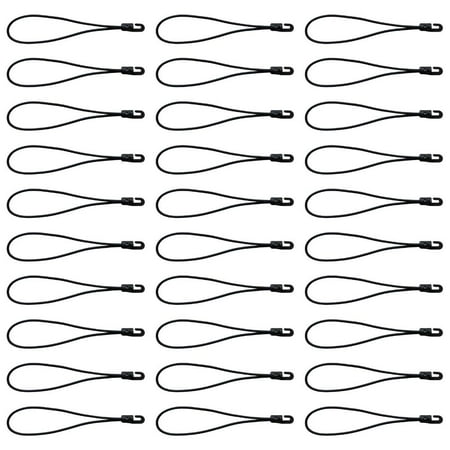 YIEMEEN 30Pcs 4mm Elastic Nylon Rope With Plastic Hook Clip Stretchy Bungee Cord String For Crafting And Temporary Fastening