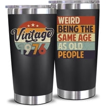 Neweleven 50th Birthday Gifts – Vintage 1976 Funny 20oz Tumbler, Weird Being Old People, Birthday Christmas Gift