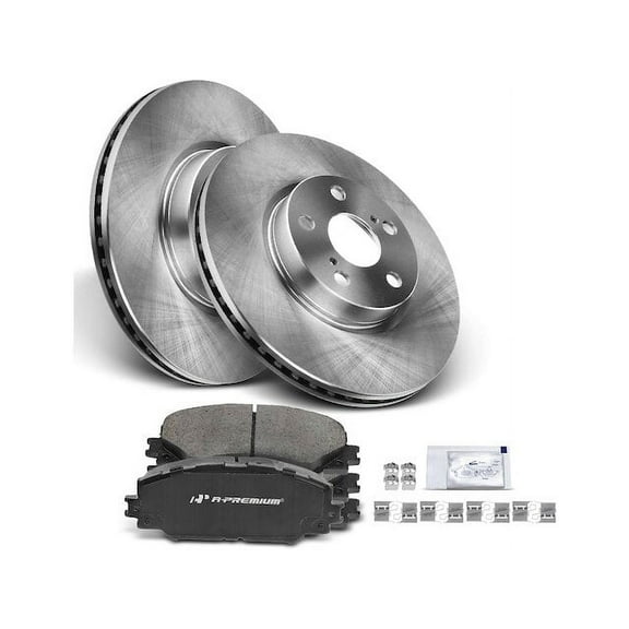 Front Brake Pad and Rotor Kit 6 - Compatible with 2009 - 2019 Toyota Corolla - Autopart Premium