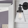 thumbnail image 2 of 616-1W-BK-G64 Innovations Lighting Cone - 1 Light Wall Sconce In Industrial Style-10 Inches Tall and 6.5 Inches Wide-Matte Black Finish-Mercury Glass, 2 of 3