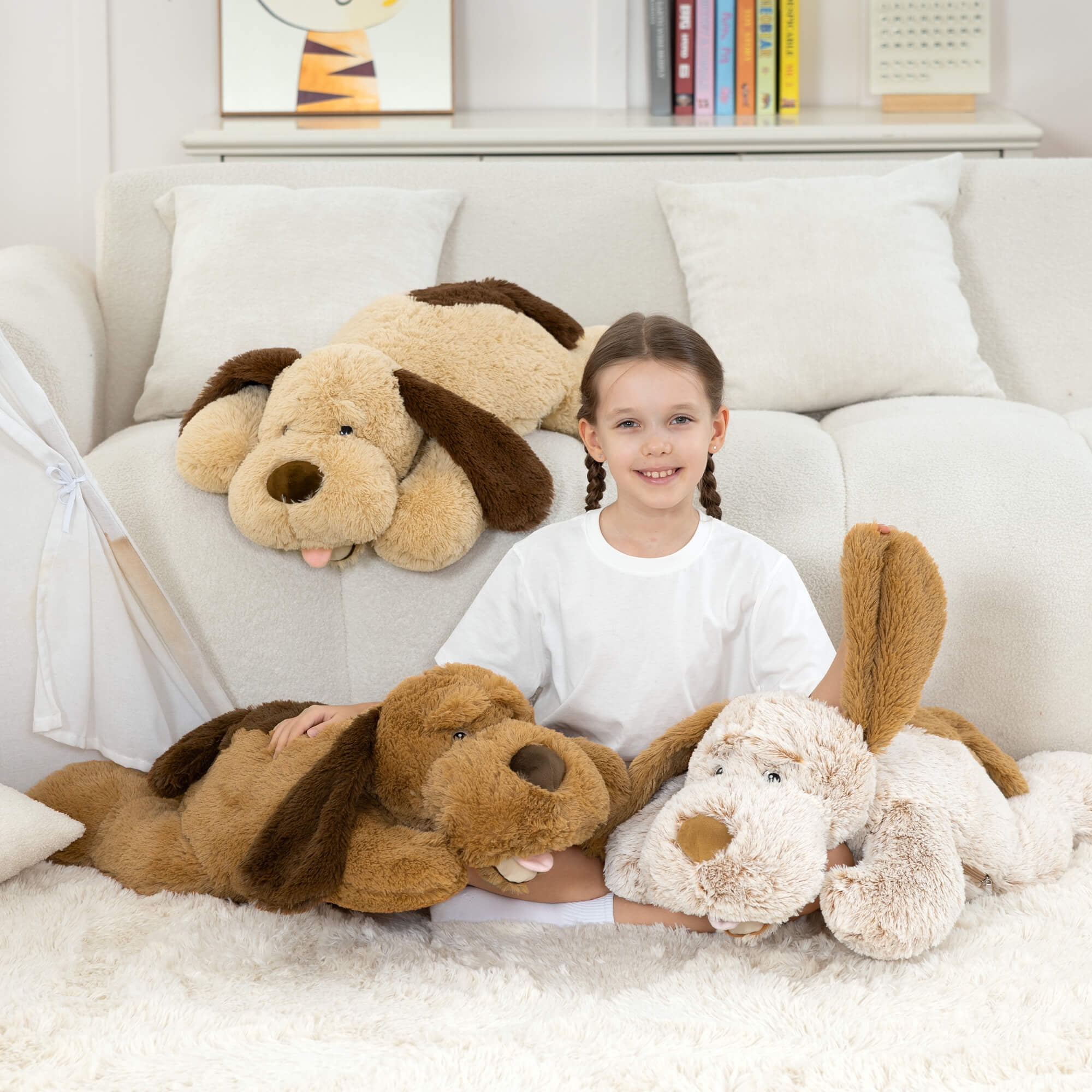 MorisMos Giant Stuffed Dog 32'' Puppy Stuffed Animal Big Plush Toy