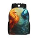 thumbnail image 1 of Easygdp Red And Blue Fire Peacock Mochila Versátil y Elegante: Comodidad, Almacenaje y Durabilidad para la Universidad, Trabajo, Viajes y Uso Diario, 1 of 8