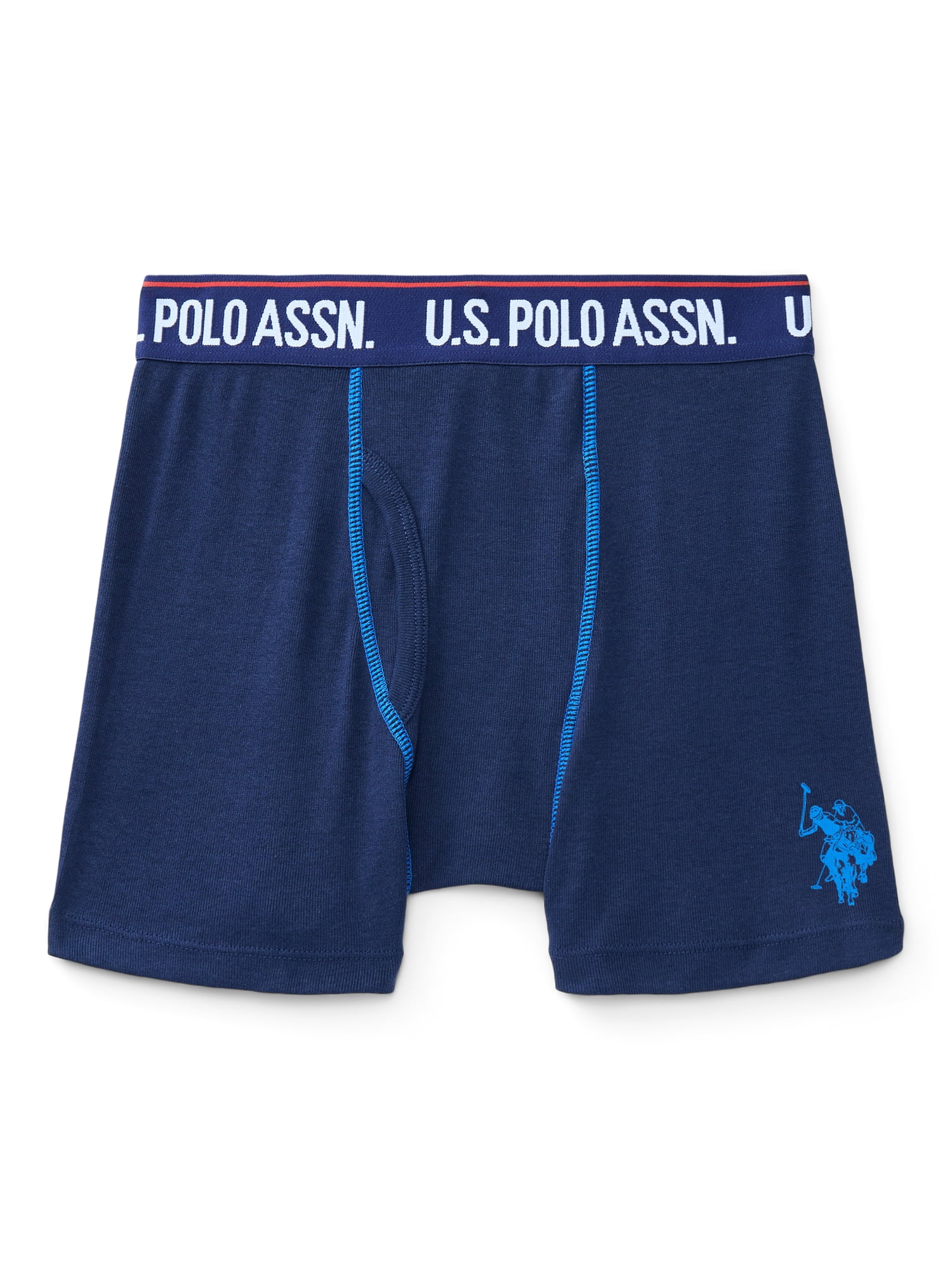 U.S. Polo Assn. Boys Tagless Boxer Briefs, 10-Pack, Sizes S-XXL