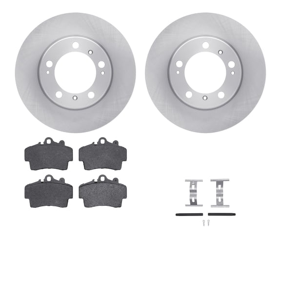 Dynamic Friction Company Front Brake Rotors with 5000 Advanced Brake Pads includes Hardware 6512-02055