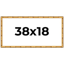 38x18 Frame Gold Bamboo Solid Wood Picture Frame | 1 Inch Moulding Width | Interior Frame Depth