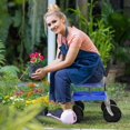 thumbnail image 2 of Piweml Rolling Garden Work Seat with Wheels, Height Adjustable 360° Swivel Seat Gardening Stool Rolling Work Seat with Steering Handle & Tool Tray, Garden Chair for Outdoor, Patio and Yard, 2 of 10