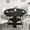 BLACK, variant on HABUTWAY 43.3-59 Inches Extendable Round to Oval Dining Table for 4-8, Wood Base with Storage for Dining Room or Kitchen